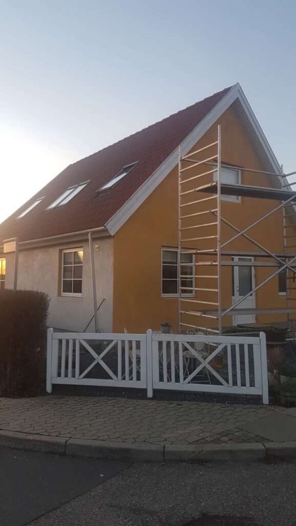 Facaderenovering af hus i Slagelse